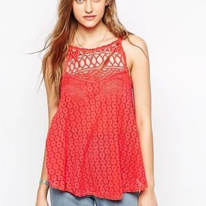 New Free People Got My Eyelet On You tank Top M